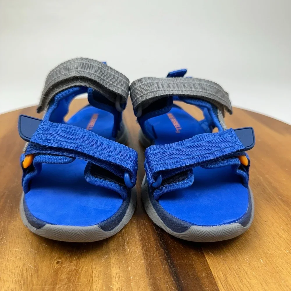 New NWOB Little Kids Merrell Hydro Rapids Hiker Blue Sandals Shoes Size 12 C